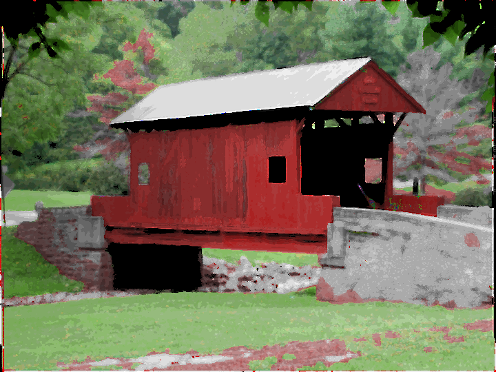 Covered Bridge by DA Picasso Cubist